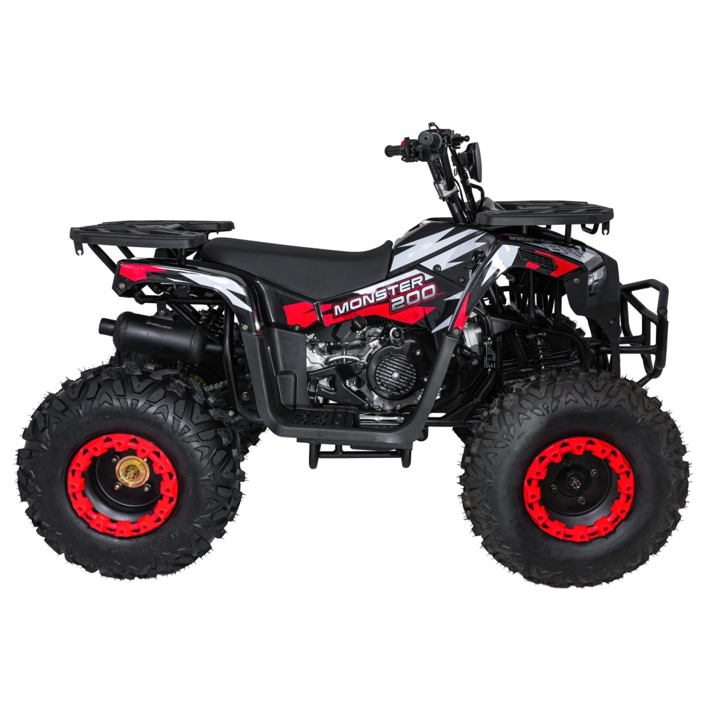 Benzininis keturratis 200CC MONSTER, Red-Elektromobiliai vaikams, Keturračiai ir bagiai-e-vaikas