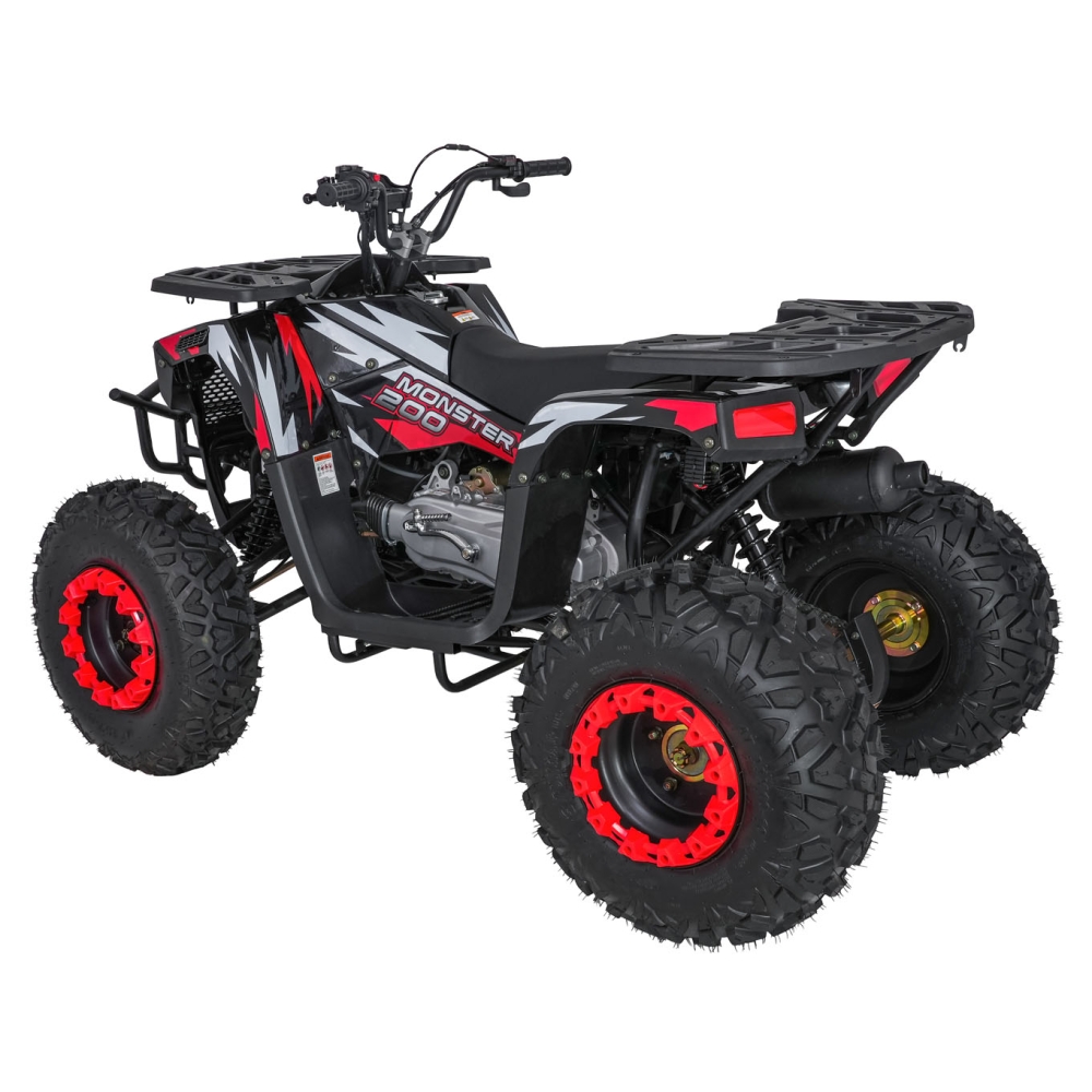 Benzininis keturratis 200CC MONSTER, Red-Elektromobiliai vaikams, Keturračiai ir bagiai-e-vaikas