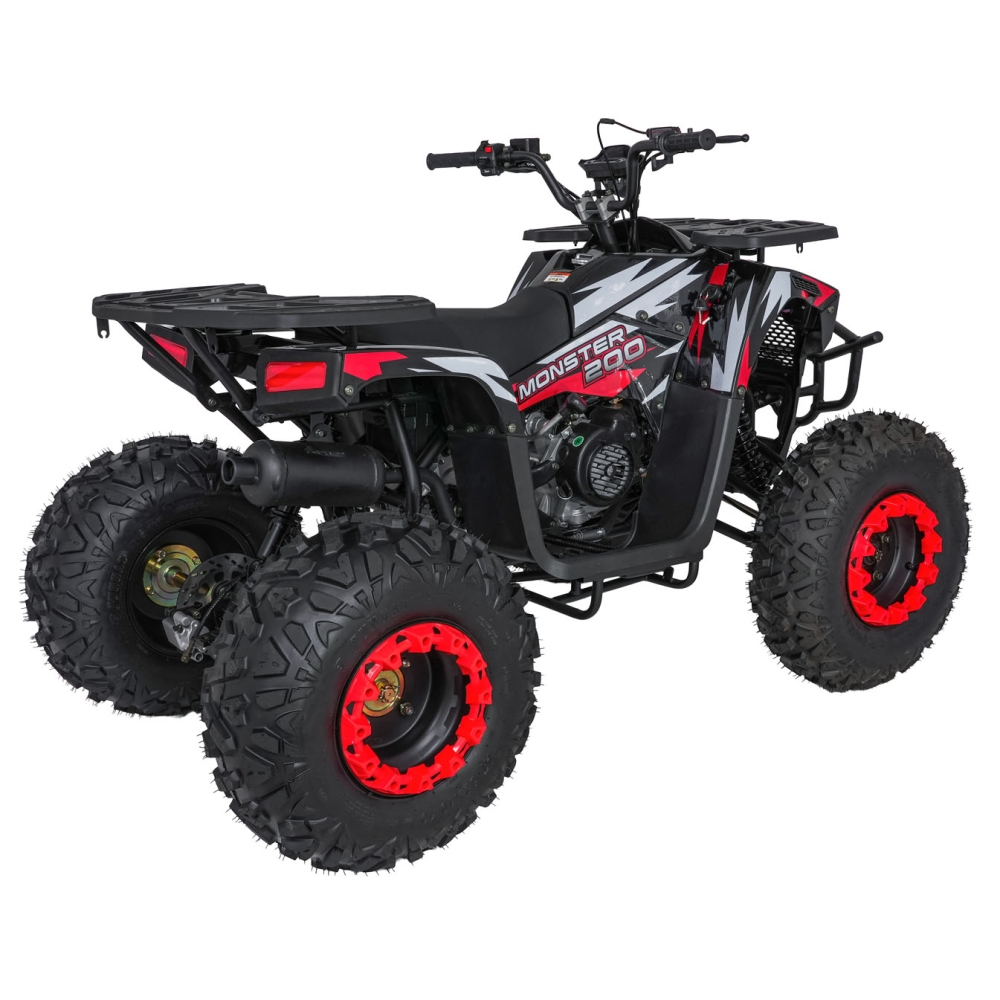 Benzininis keturratis 200CC MONSTER, Red-Elektromobiliai vaikams, Keturračiai ir bagiai-e-vaikas