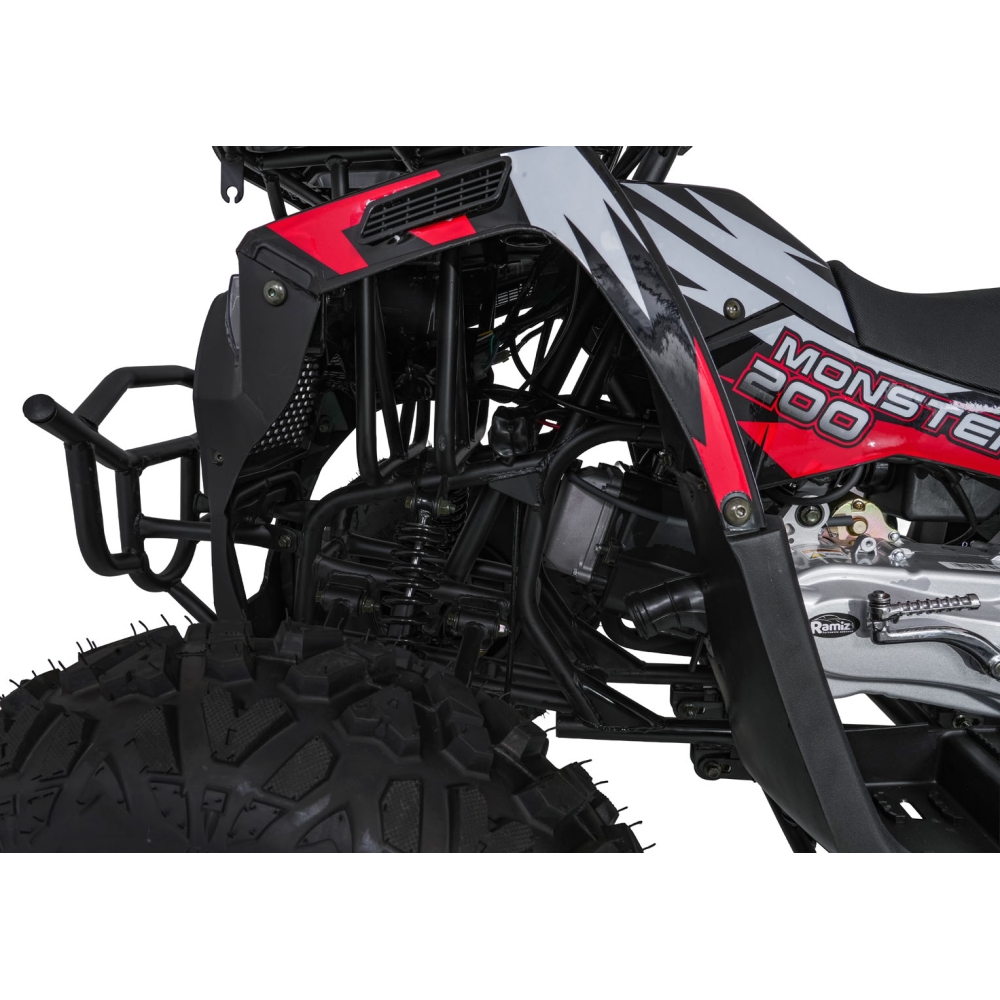 Benzininis keturratis 200CC MONSTER, Red-Elektromobiliai vaikams, Keturračiai ir bagiai-e-vaikas