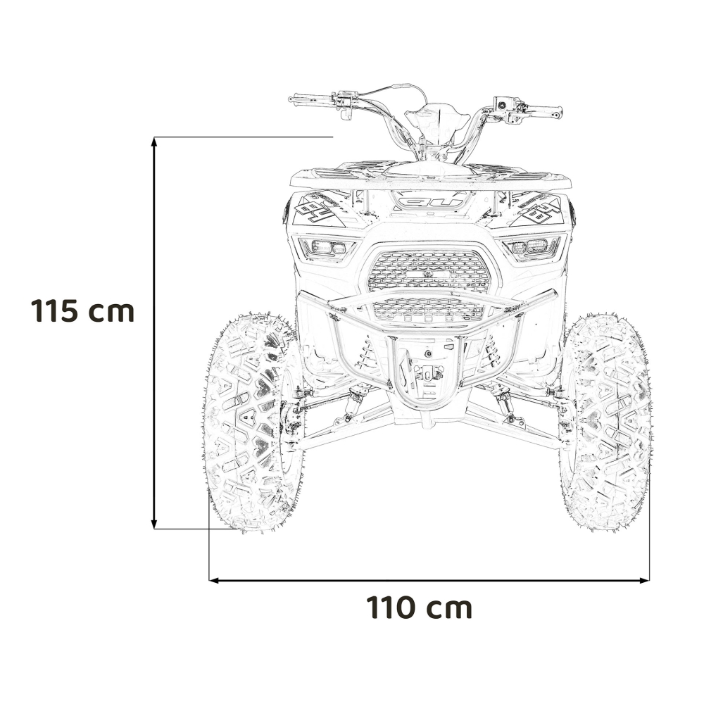 Benzininis keturratis 200CC MONSTER, Red-Elektromobiliai vaikams, Keturračiai ir bagiai-e-vaikas