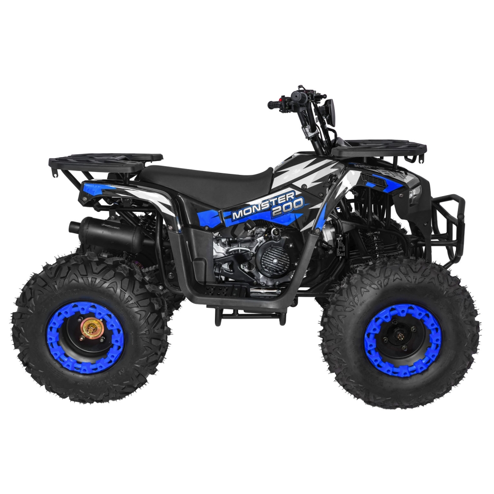 Benzininis keturratis 200CC MONSTER, Blue-Elektromobiliai vaikams, Keturračiai ir bagiai-e-vaikas