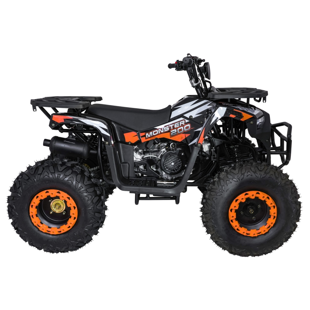 Benzininis keturratis 200CC MONSTER, Orange-Elektromobiliai vaikams, Keturračiai ir bagiai-e-vaikas
