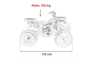 Benzininis keturratis 200CC MONSTER, Orange-Elektromobiliai vaikams, Keturračiai ir bagiai-e-vaikas