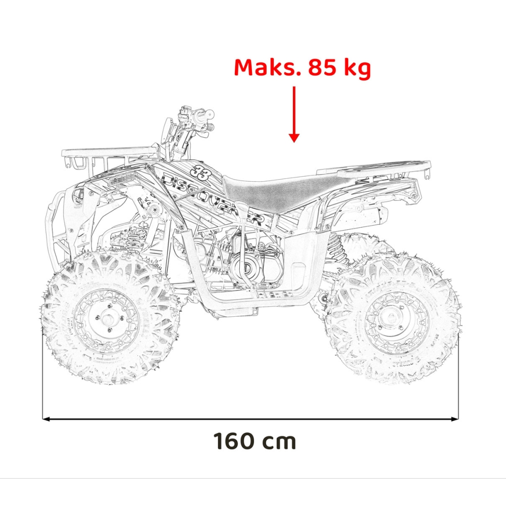Pojazd Quad Spalinowy 120CC DISCOVERER Czerwony