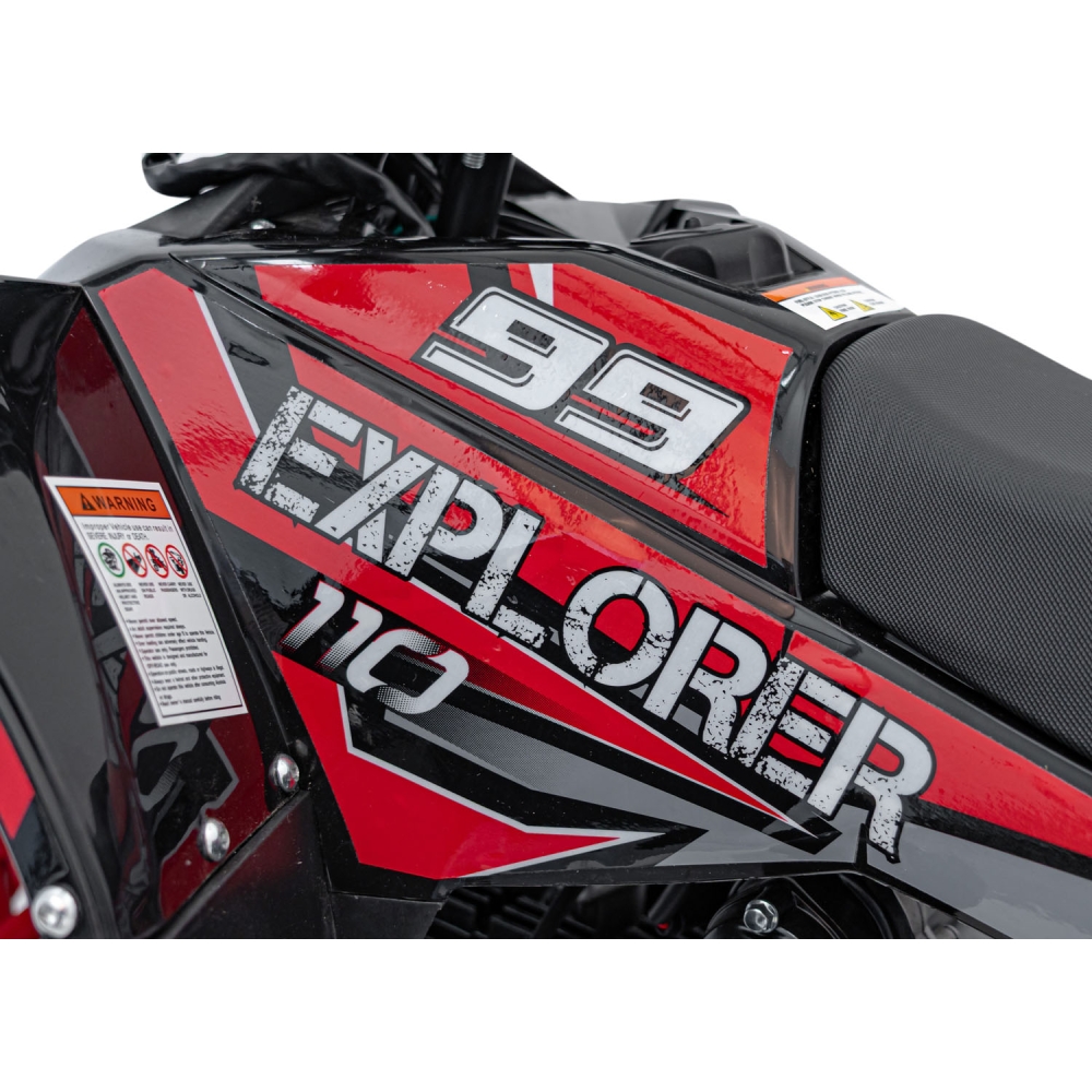 Benzininis keturratis 110CC EXPLORER, Red-Elektromobiliai vaikams, Keturračiai ir bagiai-e-vaikas
