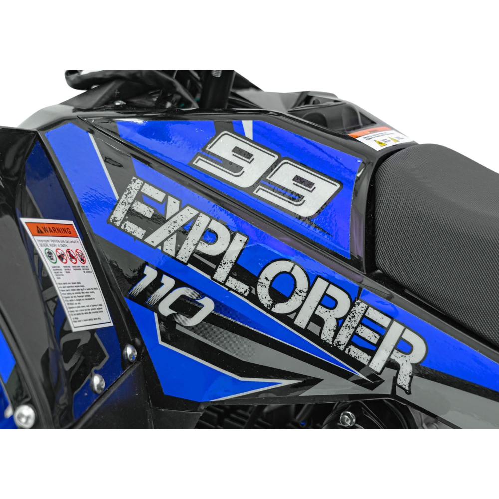 Benzininis keturratis 110CC EXPLORER, Blue-Elektromobiliai vaikams, Keturračiai ir bagiai-e-vaikas