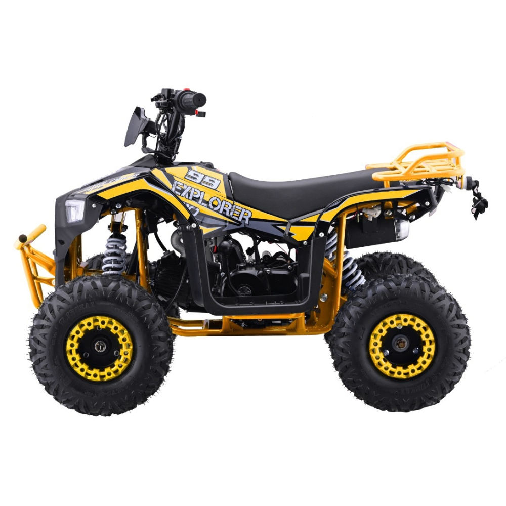 Benzininis keturratis 110CC EXPLORER, Yellow-Elektromobiliai vaikams, Keturračiai ir bagiai-e-vaikas