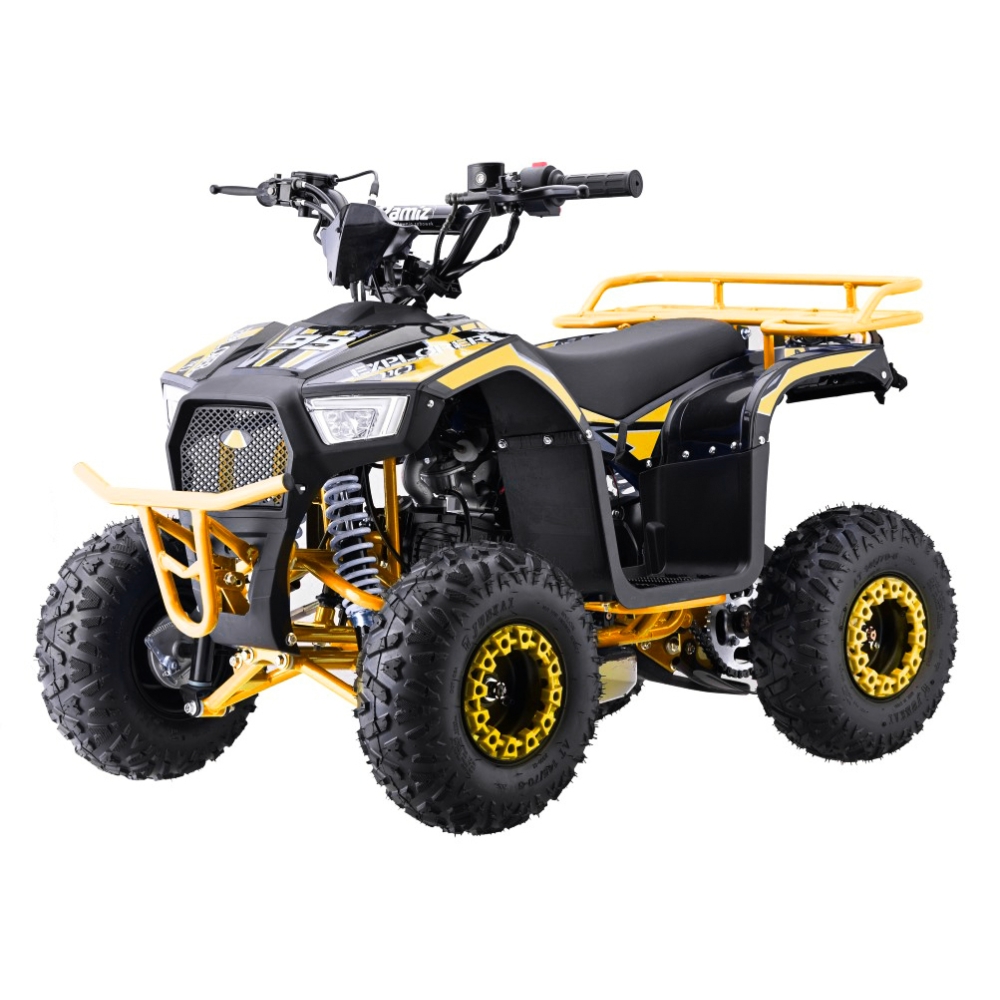 Benzininis keturratis 110CC EXPLORER, Yellow-Elektromobiliai vaikams, Keturračiai ir bagiai-e-vaikas