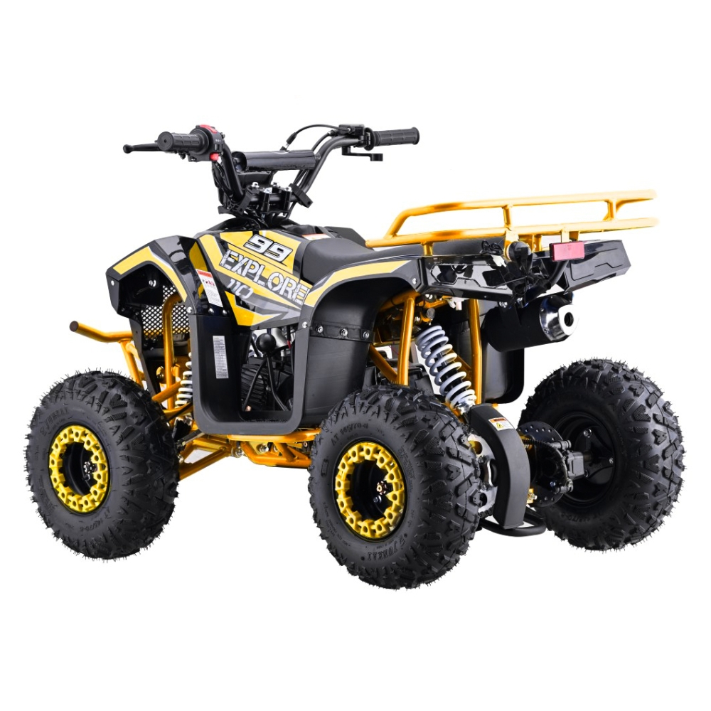 Benzininis keturratis 110CC EXPLORER, Yellow-Elektromobiliai vaikams, Keturračiai ir bagiai-e-vaikas
