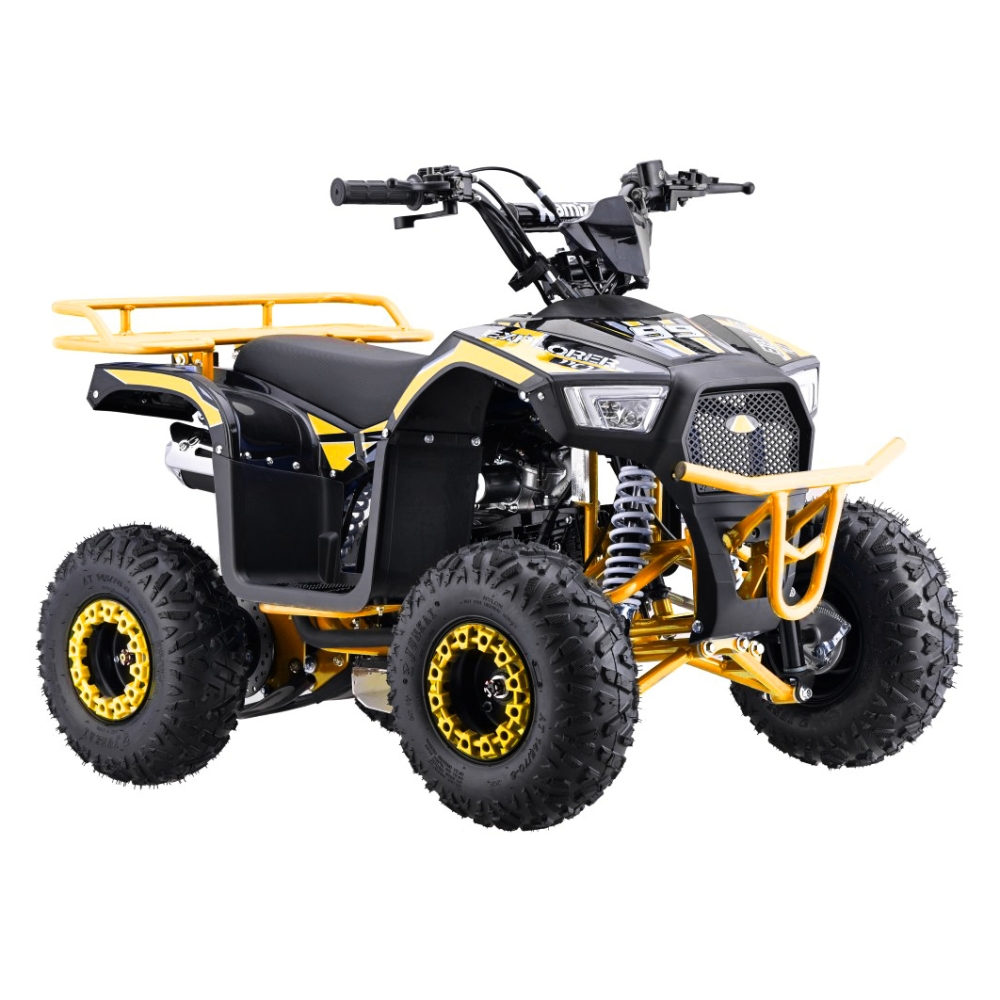Benzininis keturratis 110CC EXPLORER, Yellow-Elektromobiliai vaikams, Keturračiai ir bagiai-e-vaikas