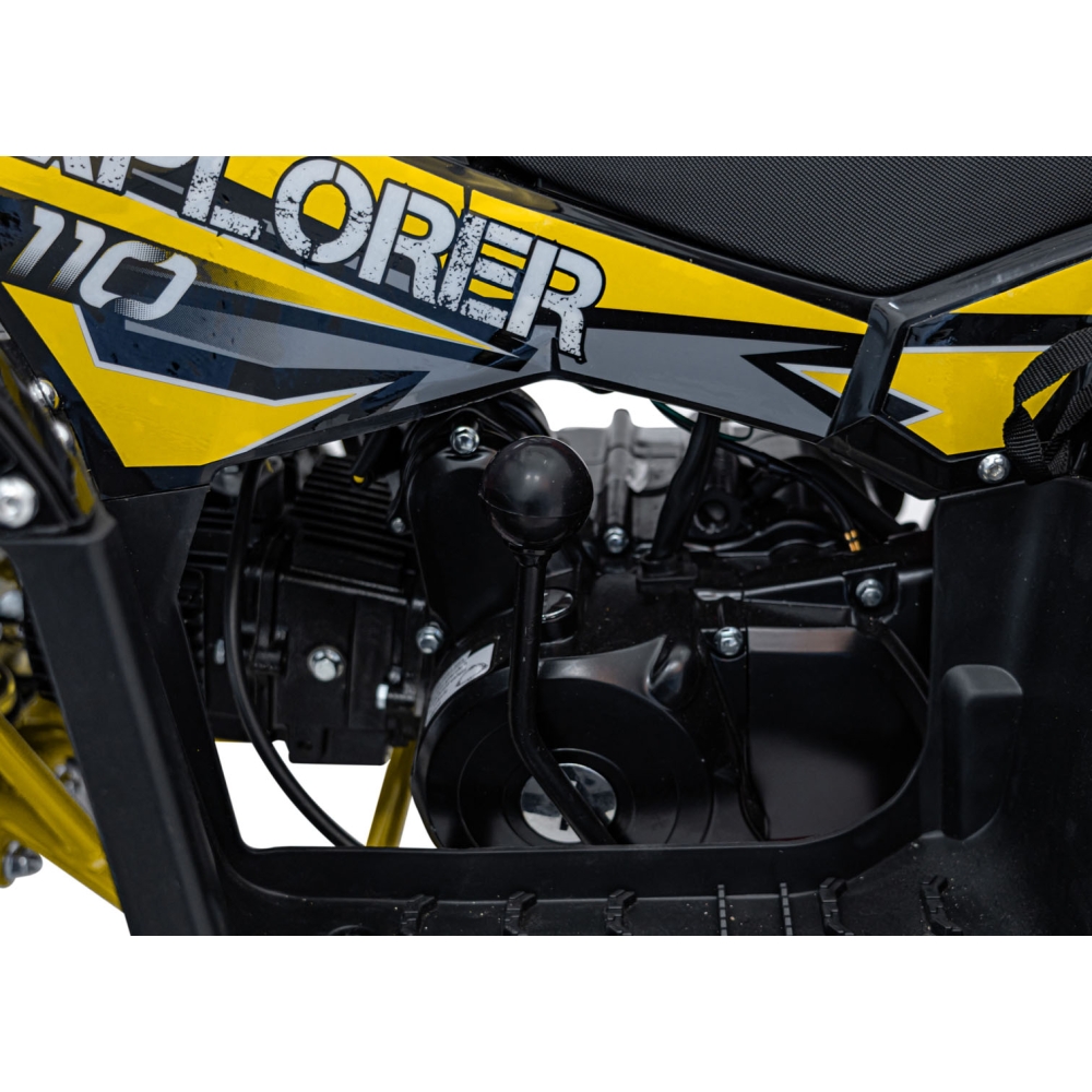 Benzininis keturratis 110CC EXPLORER, Yellow-Elektromobiliai vaikams, Keturračiai ir bagiai-e-vaikas