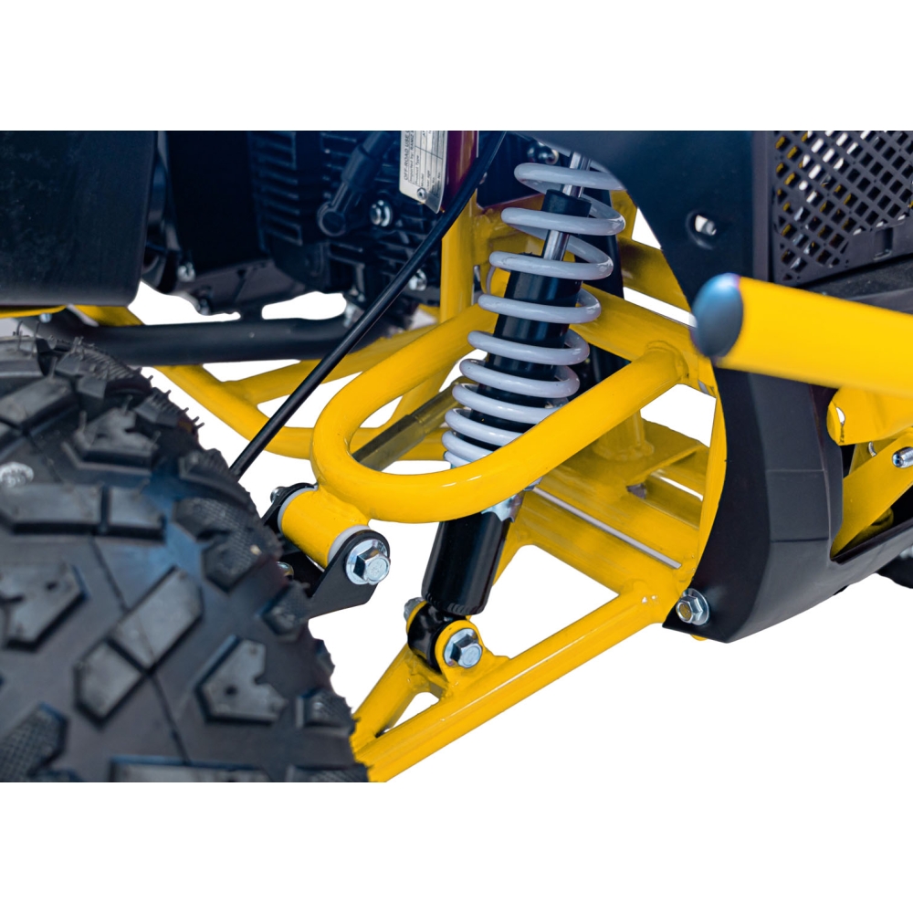 Benzininis keturratis 110CC EXPLORER, Yellow-Elektromobiliai vaikams, Keturračiai ir bagiai-e-vaikas