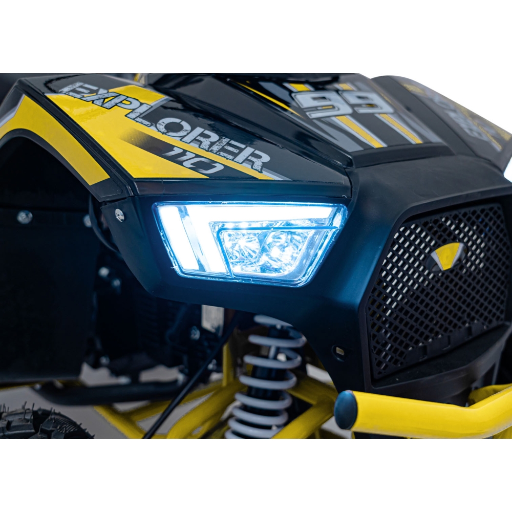 Benzininis keturratis 110CC EXPLORER, Yellow-Elektromobiliai vaikams, Keturračiai ir bagiai-e-vaikas