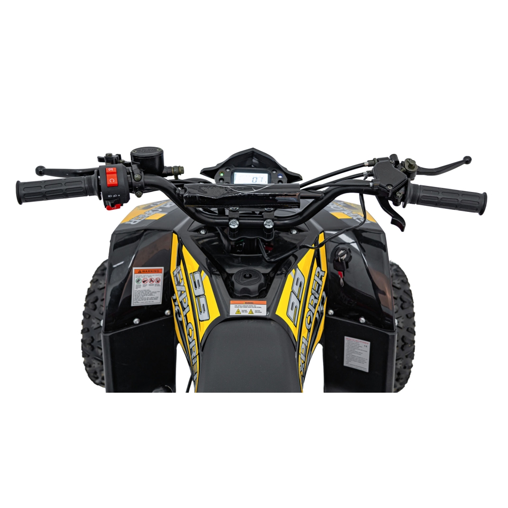 Benzininis keturratis 110CC EXPLORER, Yellow-Elektromobiliai vaikams, Keturračiai ir bagiai-e-vaikas