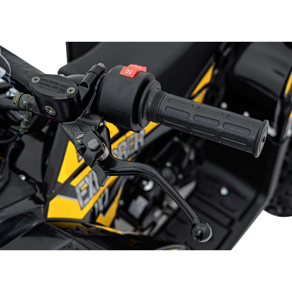 Benzininis keturratis 110CC EXPLORER, Yellow-Elektromobiliai vaikams, Keturračiai ir bagiai-e-vaikas