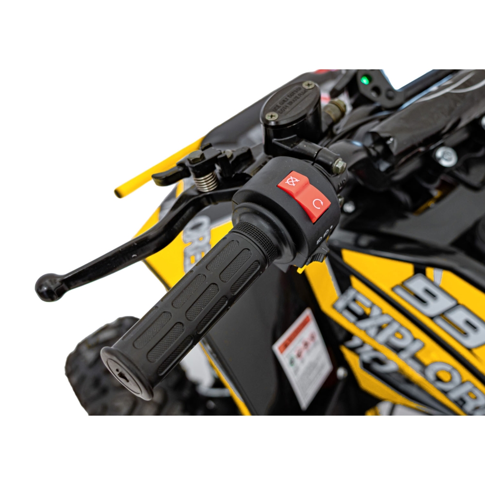 Benzininis keturratis 110CC EXPLORER, Yellow-Elektromobiliai vaikams, Keturračiai ir bagiai-e-vaikas