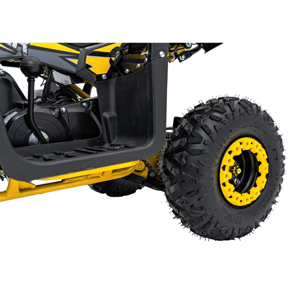 Benzininis keturratis 110CC EXPLORER, Yellow-Elektromobiliai vaikams, Keturračiai ir bagiai-e-vaikas