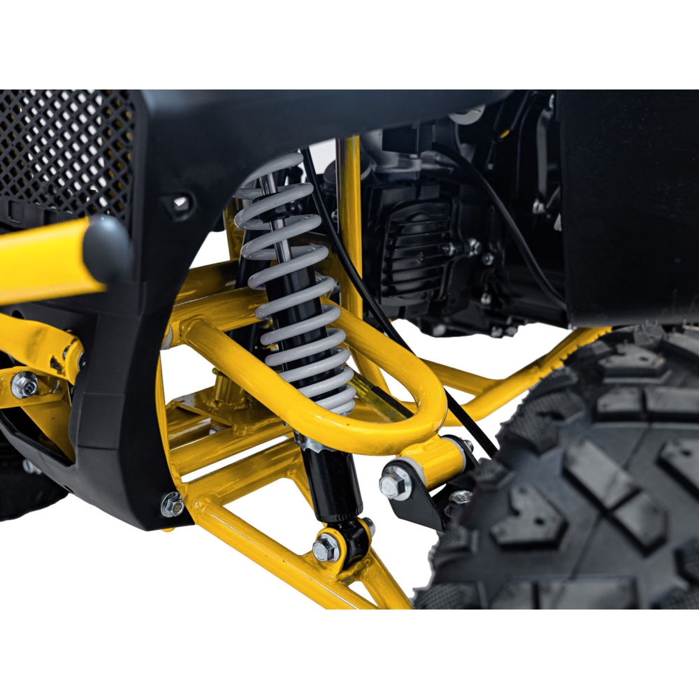 Benzininis keturratis 110CC EXPLORER, Yellow-Elektromobiliai vaikams, Keturračiai ir bagiai-e-vaikas