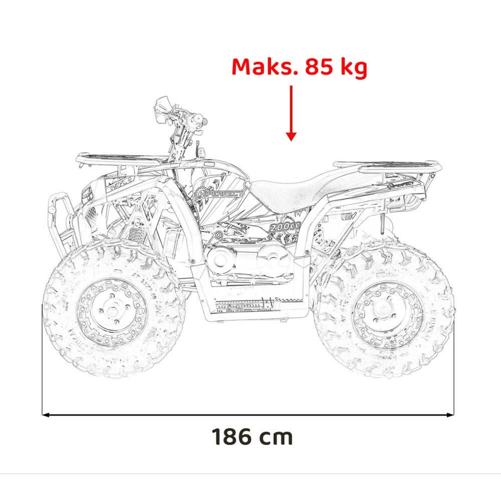 Benzininis keturratis 200CC PRO RIDER, Orange-Elektromobiliai vaikams, Keturračiai ir bagiai-e-vaikas