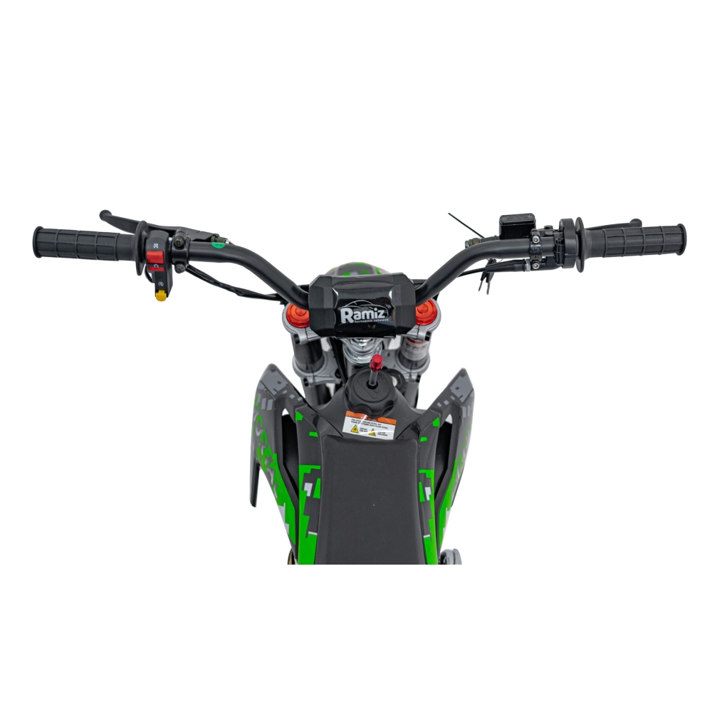 Benzininis motociklas 110CM IMMORTAL, Green-Elektromobiliai vaikams, Motociklai-e-vaikas
