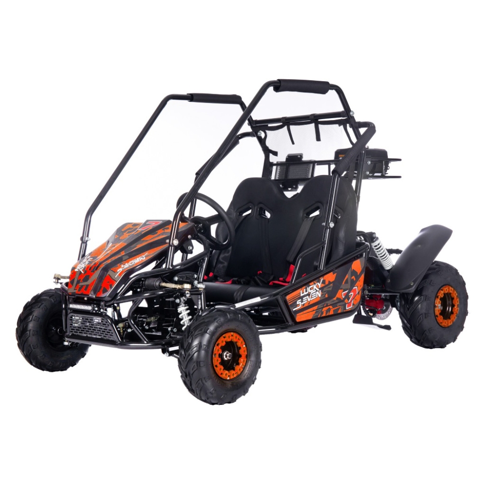 Dvivietis benzininis BUGGY LUCKY SEVEN LIFT, Orange-Elektromobiliai vaikams, Keturračiai ir bagiai-e-vaikas