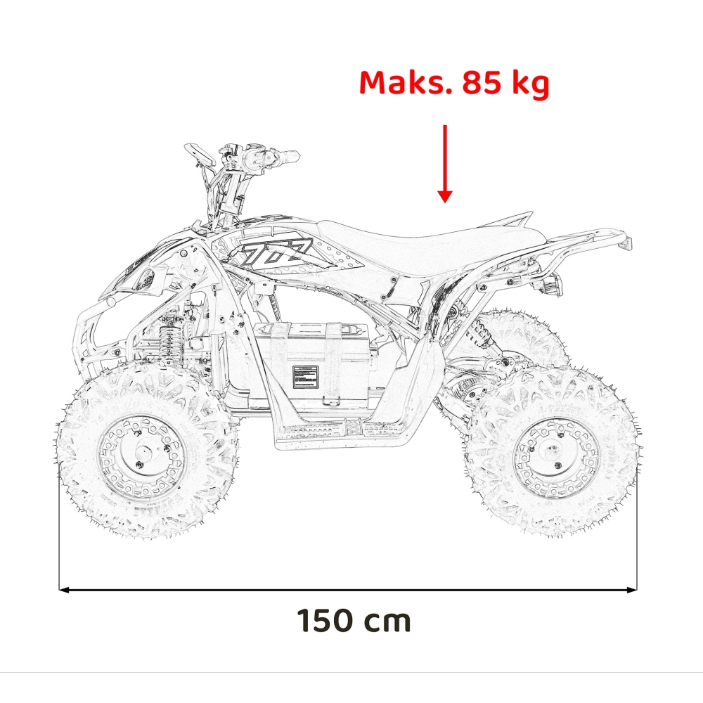Elektrinis keturratis DESERT STORM LIFT, Red-Elektromobiliai vaikams, Keturračiai ir bagiai-e-vaikas