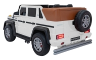 Elektromobilis Mercedes Benz MAYBACH G650 STRONG MP4, White-Elektromobiliai vaikams, Visureigiai-e-vaikas