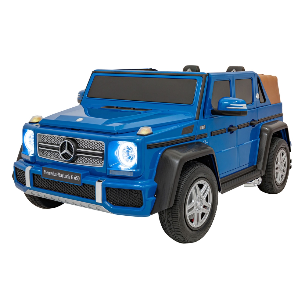 Elektromobilis Mercedes Benz MAYBACH G650 STRONG MP4, Blue-Elektromobiliai vaikams, Visureigiai-e-vaikas