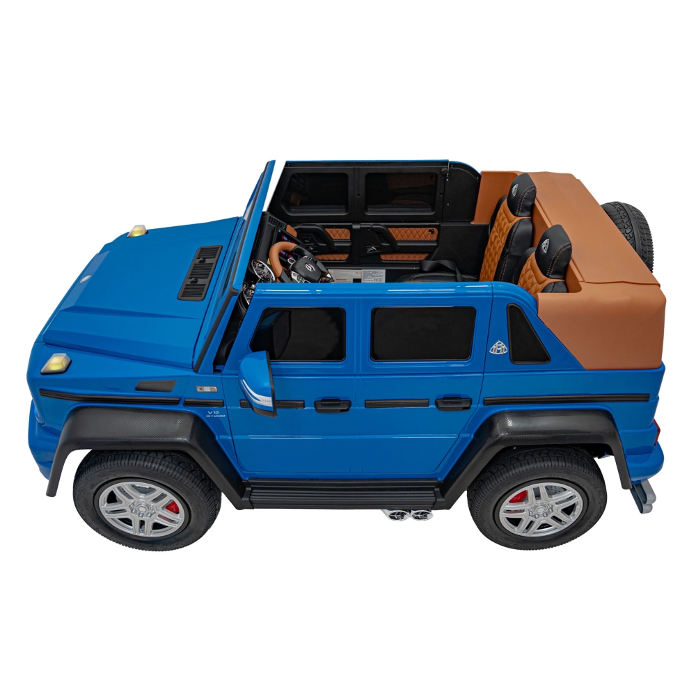 Elektromobilis Mercedes Benz MAYBACH G650 STRONG MP4, Blue-Elektromobiliai vaikams, Visureigiai-e-vaikas