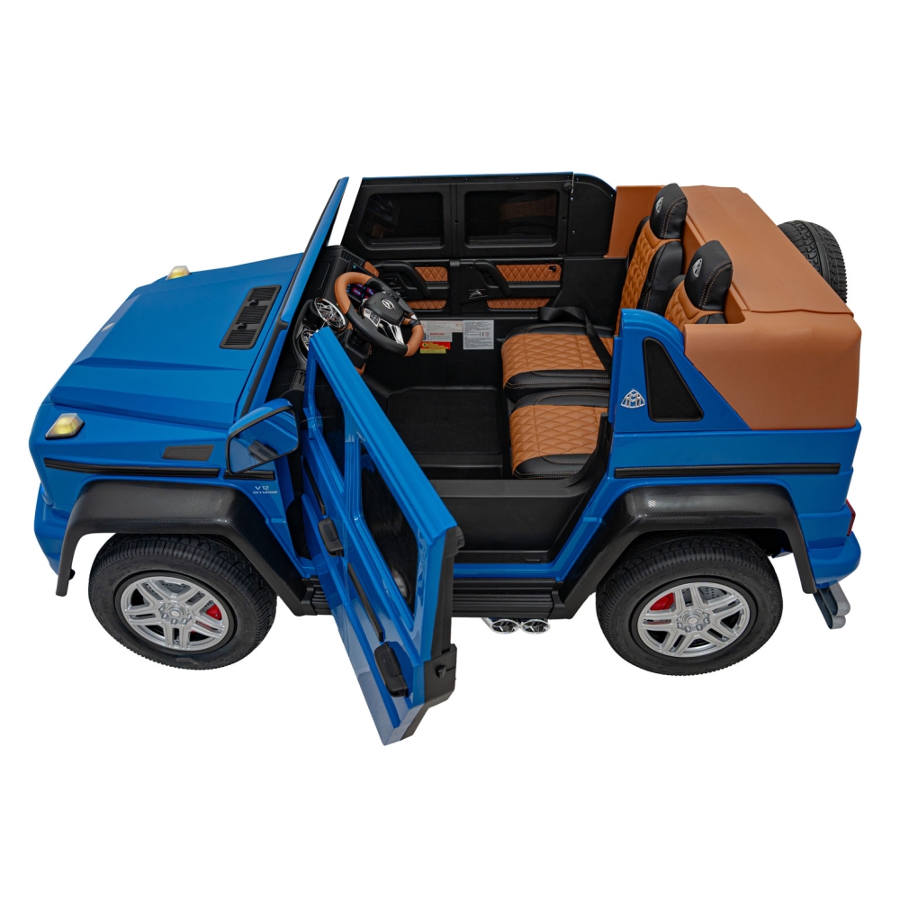 Elektromobilis Mercedes Benz MAYBACH G650 STRONG MP4, Blue-Elektromobiliai vaikams, Visureigiai-e-vaikas