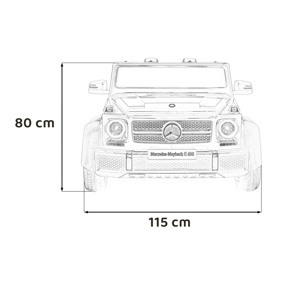 Elektromobilis Mercedes Benz MAYBACH G650, Black-Elektromobiliai vaikams, Visureigiai-e-vaikas