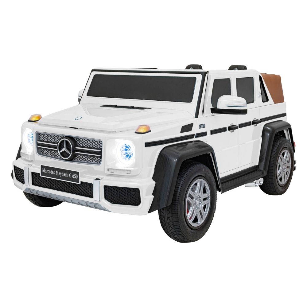 Elektromobilis Mercedes Benz MAYBACH G650, White-Elektromobiliai vaikams, Visureigiai-e-vaikas