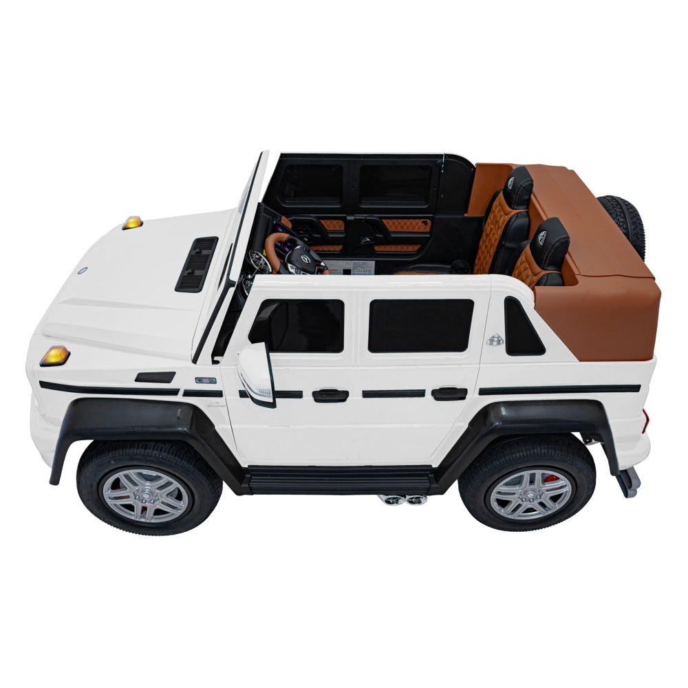 Elektromobilis Mercedes Benz MAYBACH G650, White-Elektromobiliai vaikams, Visureigiai-e-vaikas