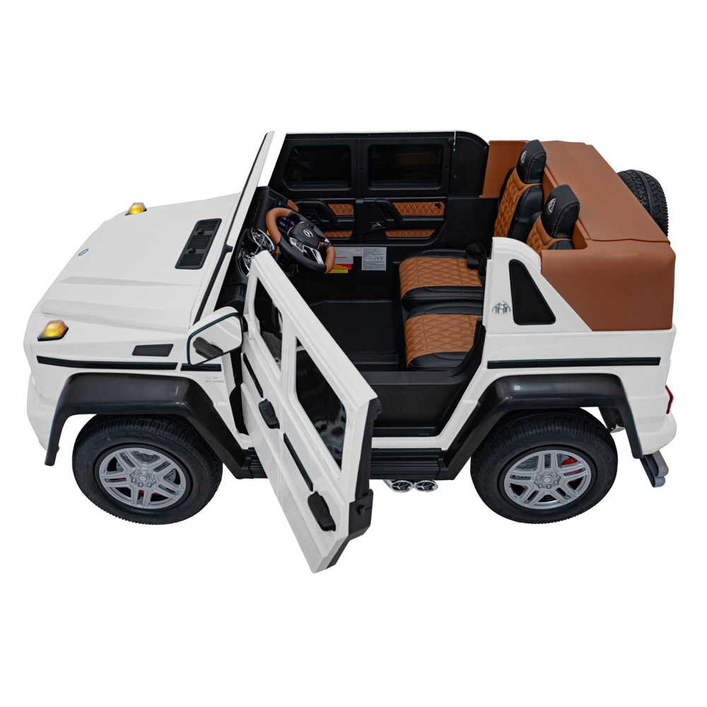 Elektromobilis Mercedes Benz MAYBACH G650, White-Elektromobiliai vaikams, Visureigiai-e-vaikas