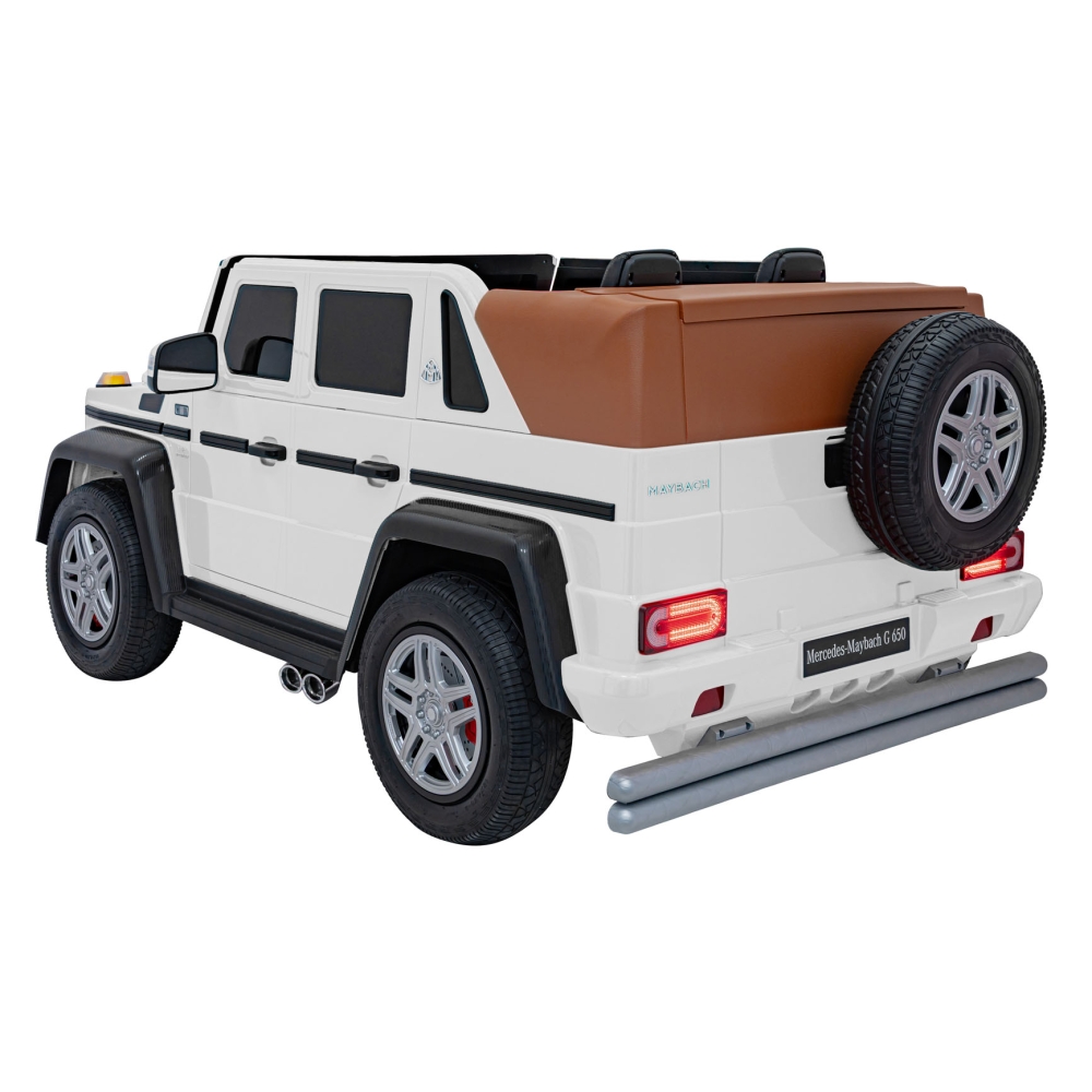 Elektromobilis Mercedes Benz MAYBACH G650, White-Elektromobiliai vaikams, Visureigiai-e-vaikas