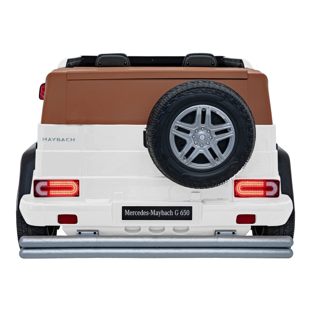 Elektromobilis Mercedes Benz MAYBACH G650, White-Elektromobiliai vaikams, Visureigiai-e-vaikas