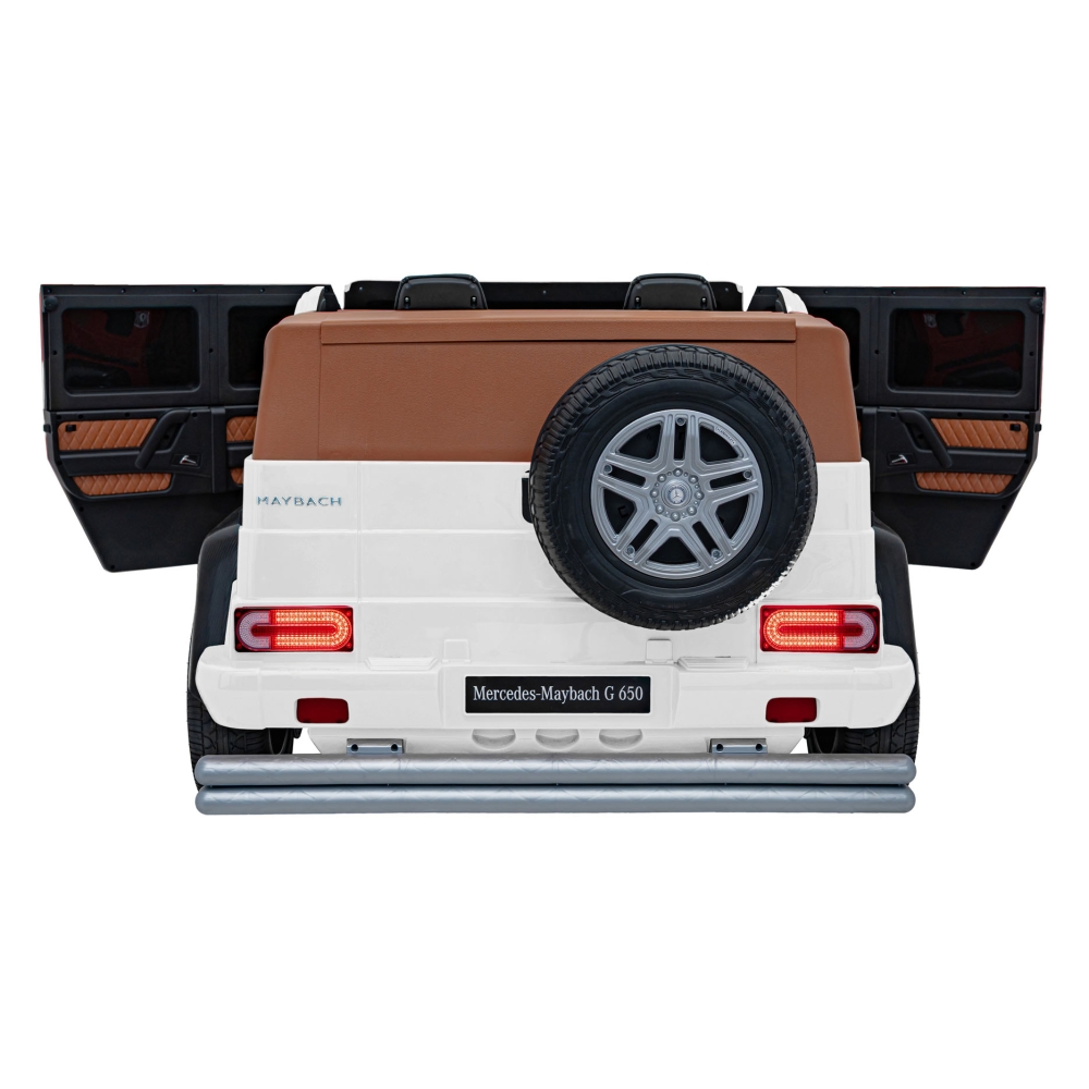 Elektromobilis Mercedes Benz MAYBACH G650, White-Elektromobiliai vaikams, Visureigiai-e-vaikas