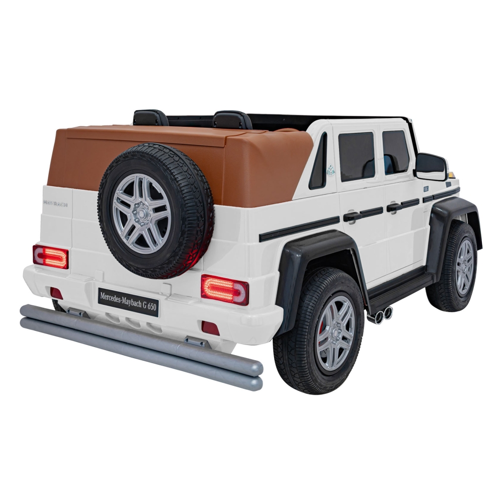 Elektromobilis Mercedes Benz MAYBACH G650, White-Elektromobiliai vaikams, Visureigiai-e-vaikas