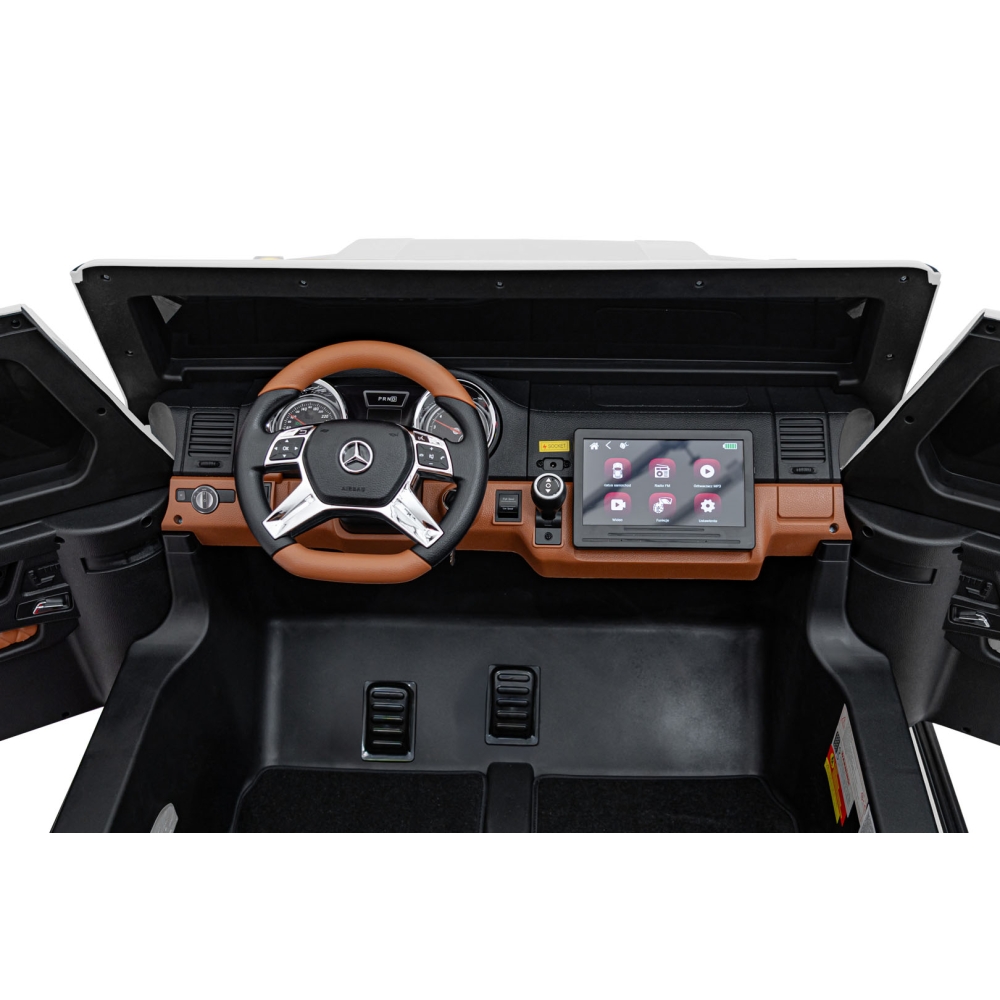 Elektromobilis Mercedes Benz MAYBACH G650, White-Elektromobiliai vaikams, Visureigiai-e-vaikas