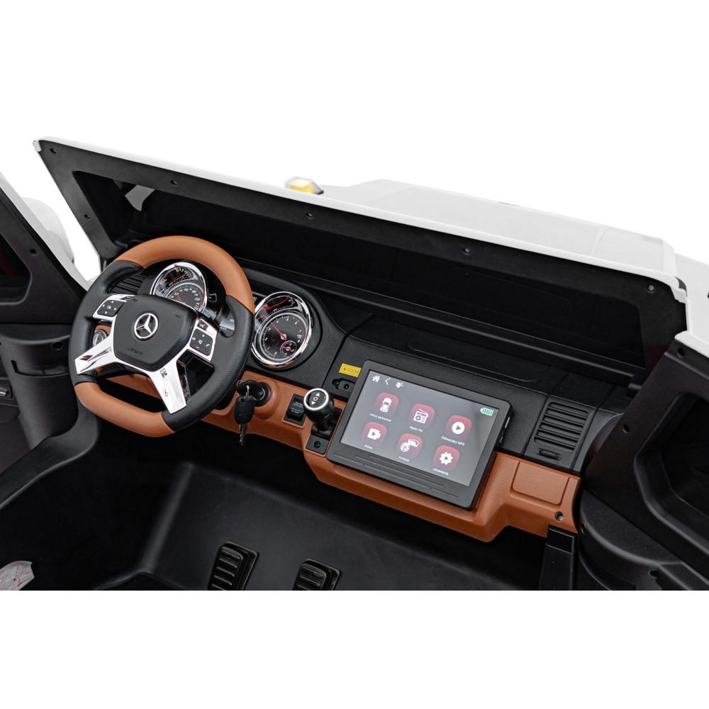Elektromobilis Mercedes Benz MAYBACH G650, White-Elektromobiliai vaikams, Visureigiai-e-vaikas