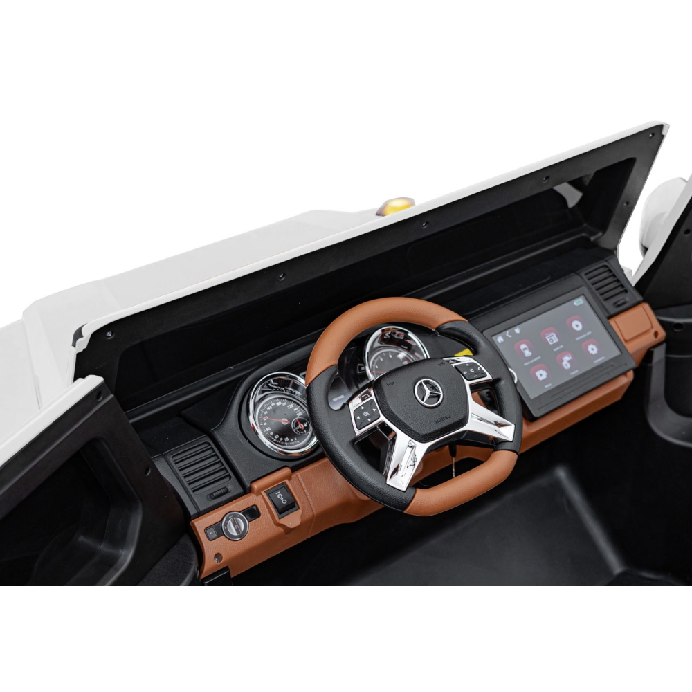 Elektromobilis Mercedes Benz MAYBACH G650, White-Elektromobiliai vaikams, Visureigiai-e-vaikas