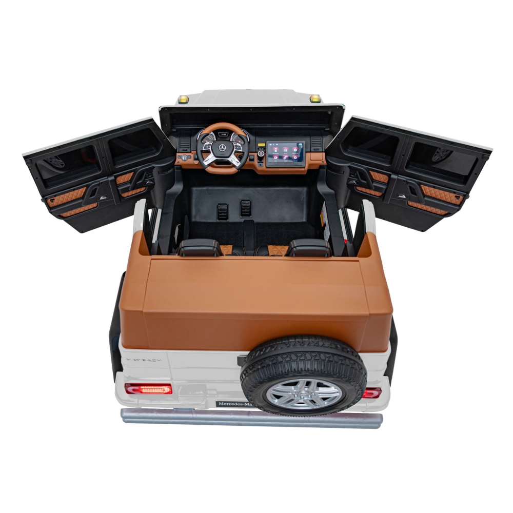 Elektromobilis Mercedes Benz MAYBACH G650, White-Elektromobiliai vaikams, Visureigiai-e-vaikas