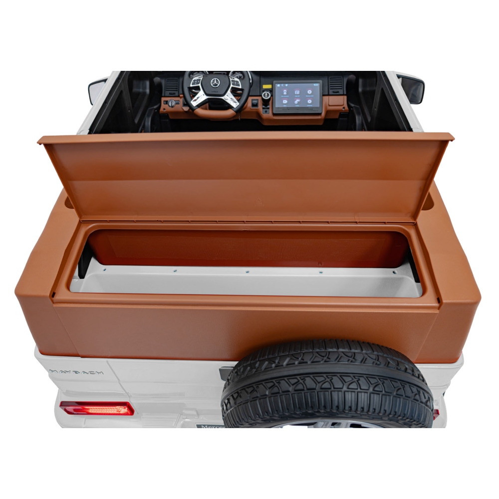 Elektromobilis Mercedes Benz MAYBACH G650, White-Elektromobiliai vaikams, Visureigiai-e-vaikas