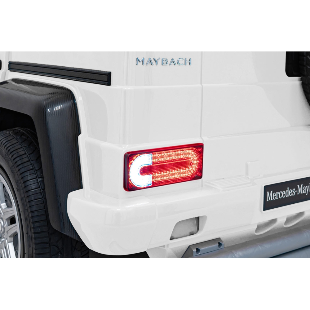 Elektromobilis Mercedes Benz MAYBACH G650, White-Elektromobiliai vaikams, Visureigiai-e-vaikas