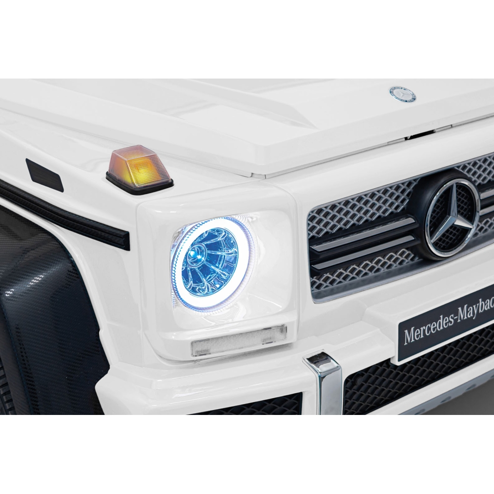 Elektromobilis Mercedes Benz MAYBACH G650, White-Elektromobiliai vaikams, Visureigiai-e-vaikas