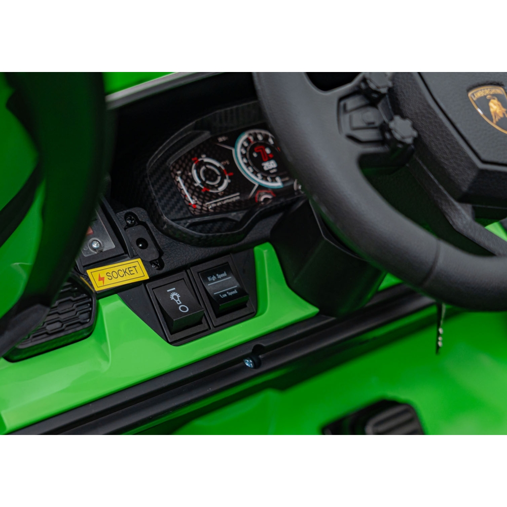 Elektromobilis Lamborghini Revuelto XL, Green-Elektromobiliai vaikams, Mašinos-e-vaikas