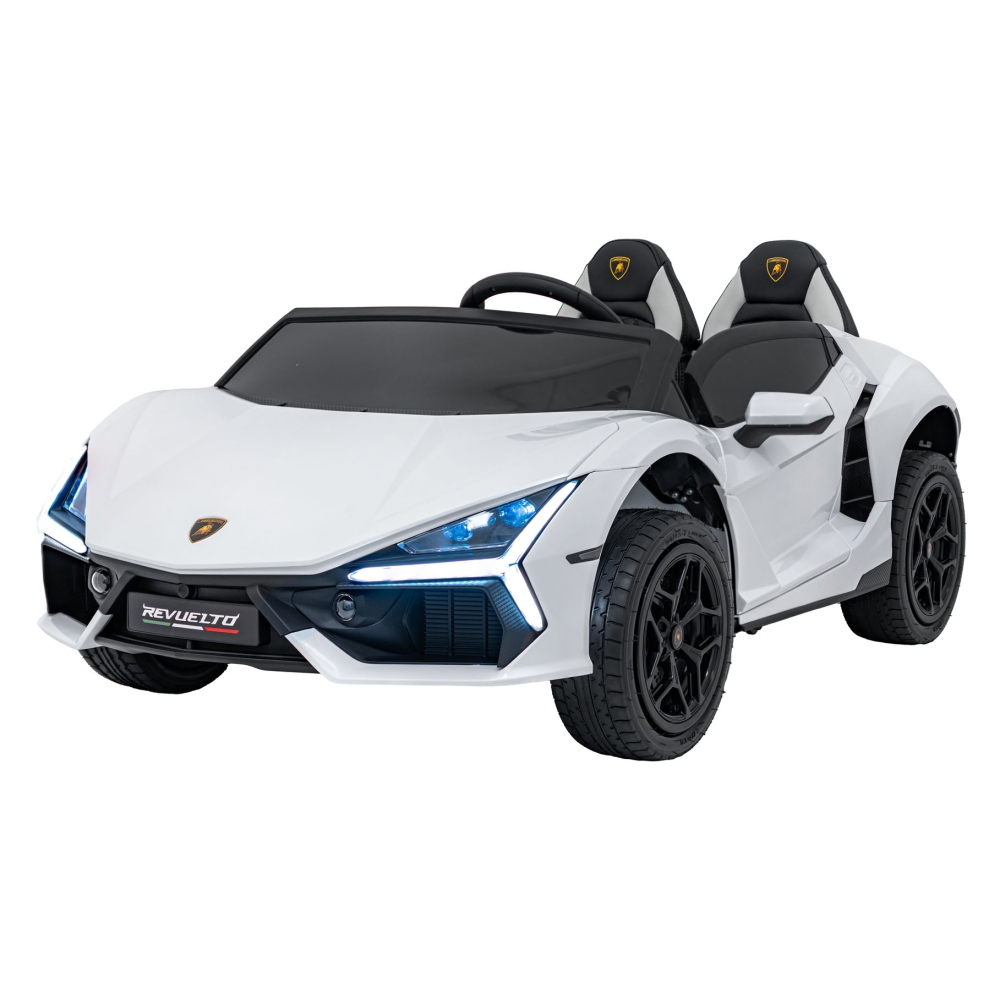 Elektromobilis Lamborghini Revuelto XL STRONG, White-Elektromobiliai vaikams, Mašinos-e-vaikas