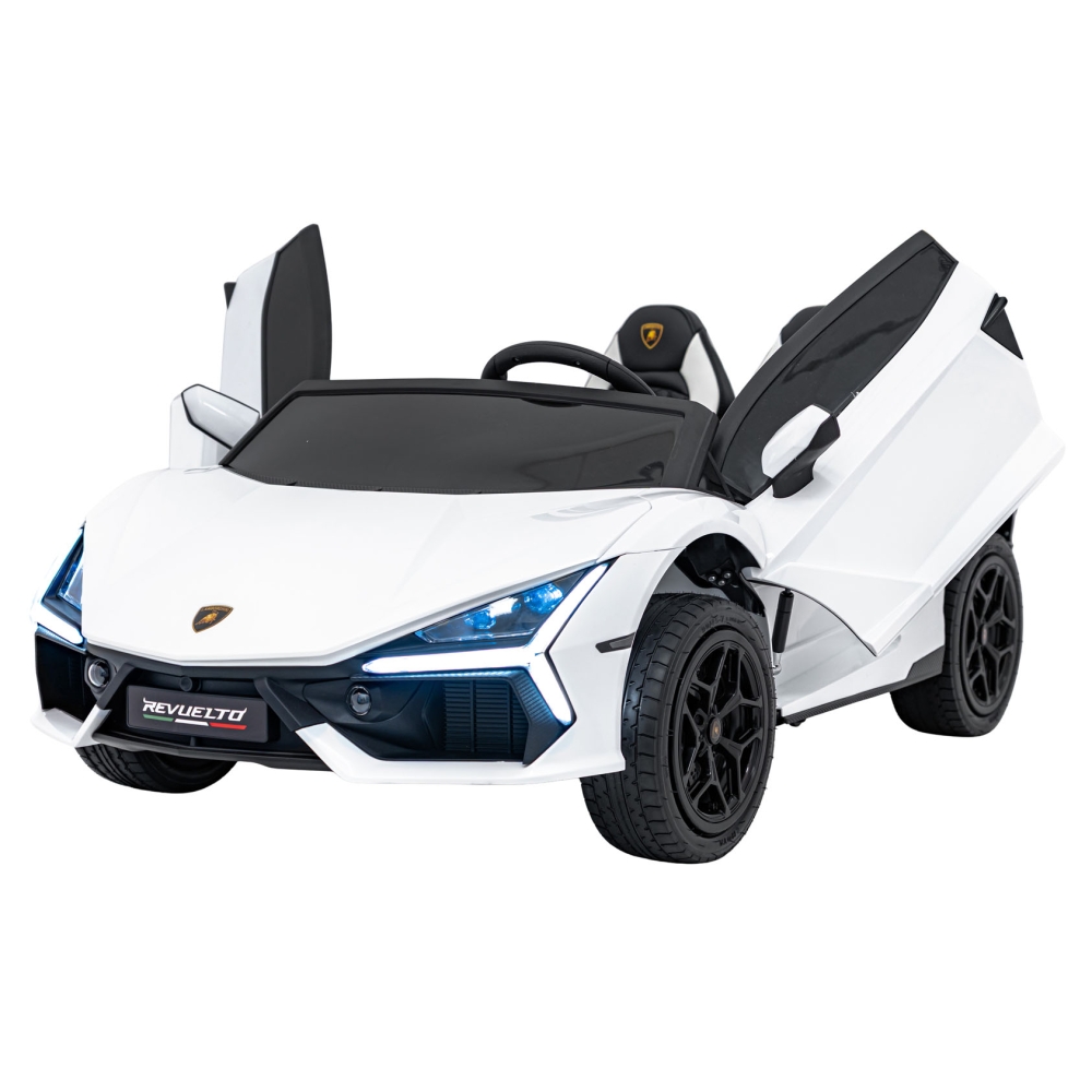 Elektromobilis Lamborghini Revuelto XL STRONG, White-Elektromobiliai vaikams, Mašinos-e-vaikas