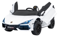 Elektromobilis Lamborghini Revuelto XL STRONG, White-Elektromobiliai vaikams, Mašinos-e-vaikas
